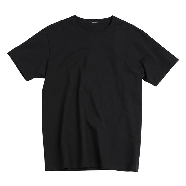 SIMWOOD 2019 summer new 100% cotton white solid t shirt men causal o-neck basic t-shirt male high quality classical tops 190449