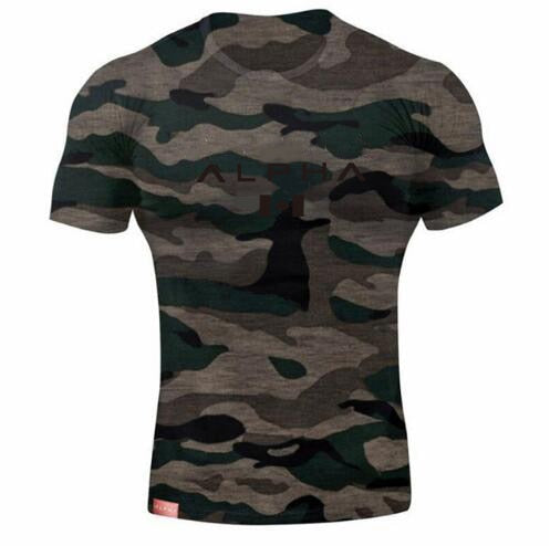 ALPHA maple Leaf Fashion Summer Short Sleeve T shirt Men Brand Clothing Cotton Comfortable Male T-shirt Print Fitness Men Tees