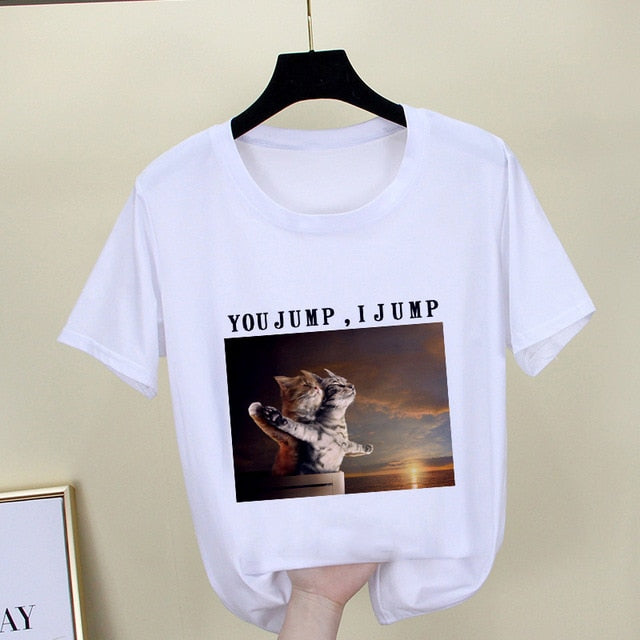 Mona Lisa T shirt Women spoof personality fashion Tshirt summer 2019 Harajuku aesthetics Short Sleeve White Tops Female T-shirt