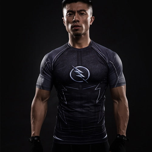 Short Sleeve 3D T Shirt Men T-Shirt Male Tee Captain America Superman tshirt Men Fitness Compression Shirt Punisher MMA