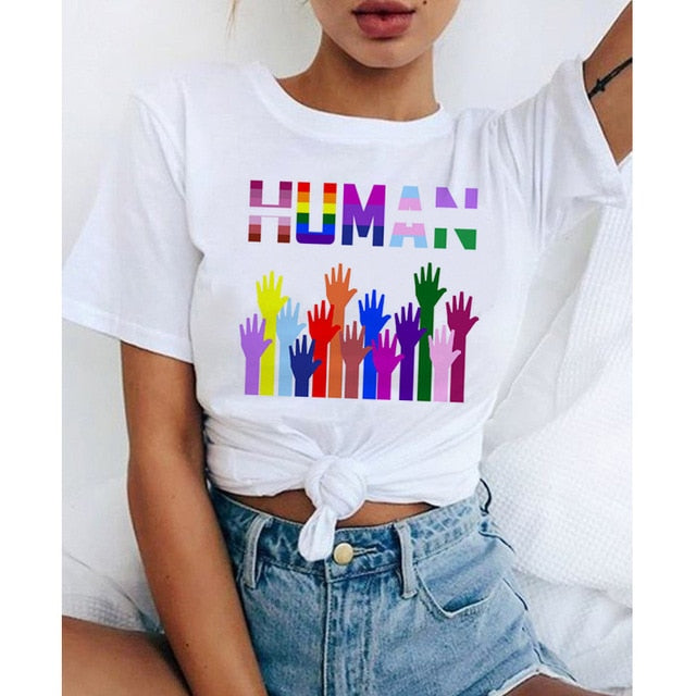lgbt t shirt Love Wins female bisexual lesbian gay love is love women lesbian rainbow top t-shirt tshirt tee kawaii femme shirts