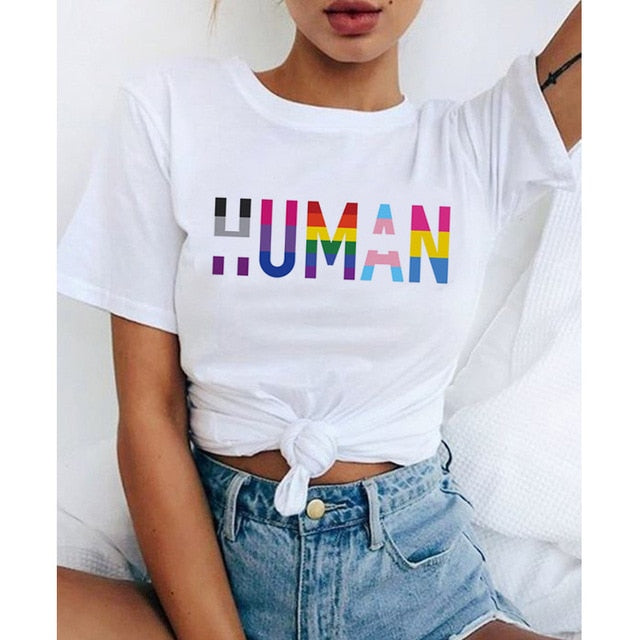 lgbt t shirt Love Wins female bisexual lesbian gay love is love women lesbian rainbow top t-shirt tshirt tee kawaii femme shirts
