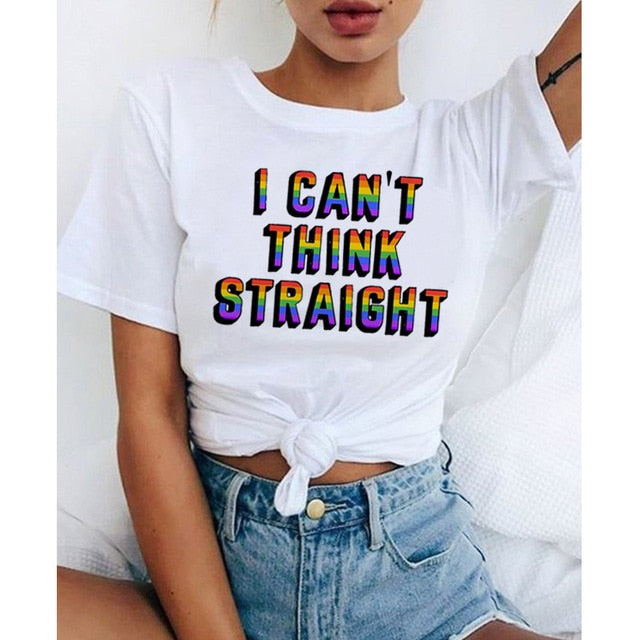 lgbt t shirt Love Wins female bisexual lesbian gay love is love women lesbian rainbow top t-shirt tshirt tee kawaii femme shirts