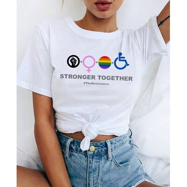 lgbt t shirt Love Wins female bisexual lesbian gay love is love women lesbian rainbow top t-shirt tshirt tee kawaii femme shirts