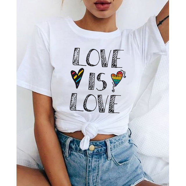 lgbt t shirt Love Wins female bisexual lesbian gay love is love women lesbian rainbow top t-shirt tshirt tee kawaii femme shirts