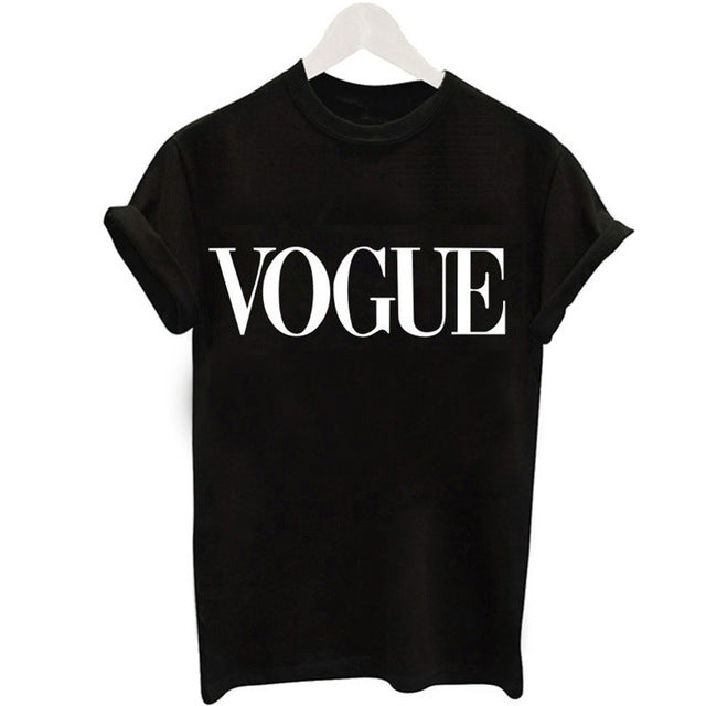 Casual Female T-shirts Plus Size S-L Harajuku Summer T Shirt Women Fashion VOGUE Printed T-shirt Woman Tee Tops Clothing