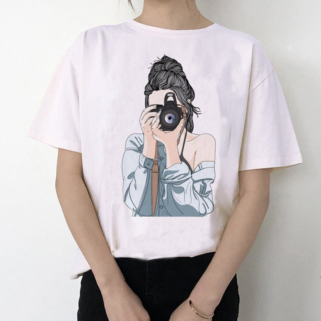 Ariana Grande T Shirt Women 7 Rings Fashion Harajuku Thank U,Next Tshirt 90s Hip Hop Short Sleeve Ullzang T-shirt Top Tee Female