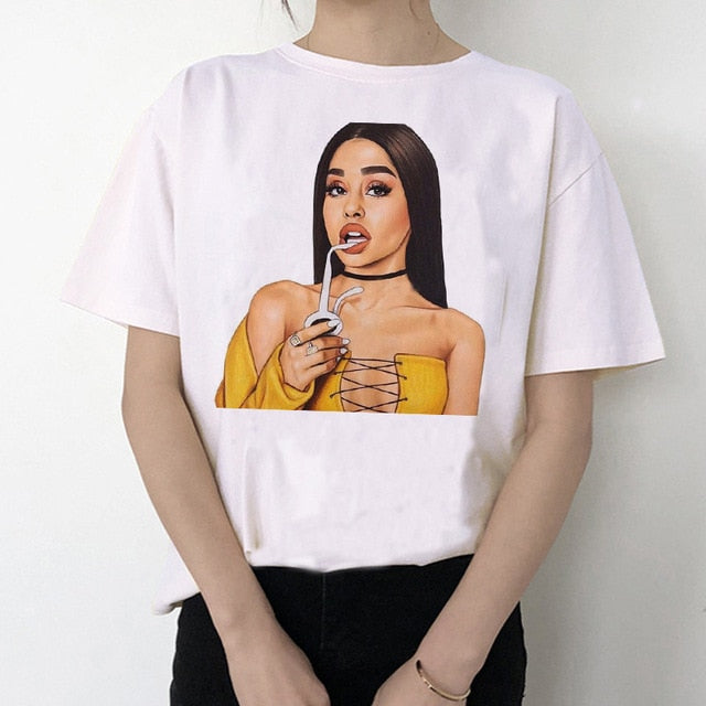 Ariana Grande T Shirt Women 7 Rings Fashion Harajuku Thank U,Next Tshirt 90s Hip Hop Short Sleeve Ullzang T-shirt Top Tee Female