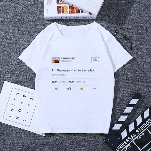 Summer New Wish I Had A Friend Like Me Letter Print Gray Tshirt Large Size Loose Vogue Funny Harajuku Japanese T Shirt Women Top