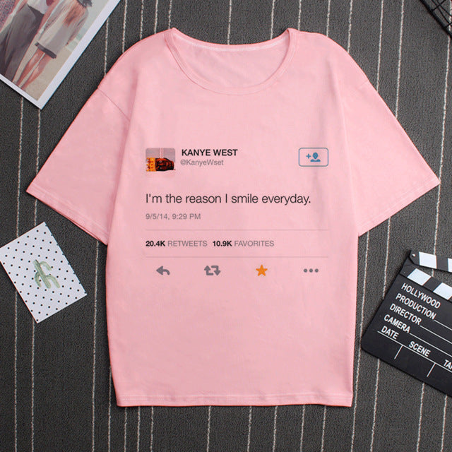 Summer New Wish I Had A Friend Like Me Letter Print Gray Tshirt Large Size Loose Vogue Funny Harajuku Japanese T Shirt Women Top