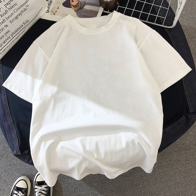 Kawaii Fat cat t shirt women 2019 New summer cute fashion Short Sleeve t-shirt White Thin section Hipster Tshirt Tops clothing