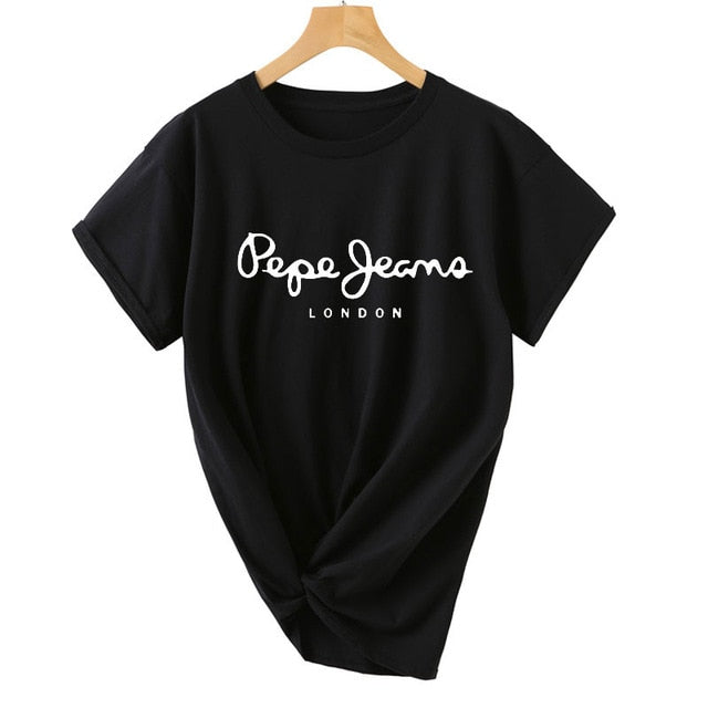 2019 Tees Women T Shirt Print Letter T-shirt Casual White Black Pink Short Sleeve Cotton Tops Summer Brand clothing