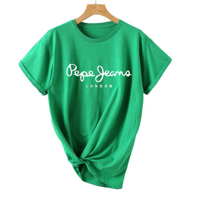 2019 Tees Women T Shirt Print Letter T-shirt Casual White Black Pink Short Sleeve Cotton Tops Summer Brand clothing