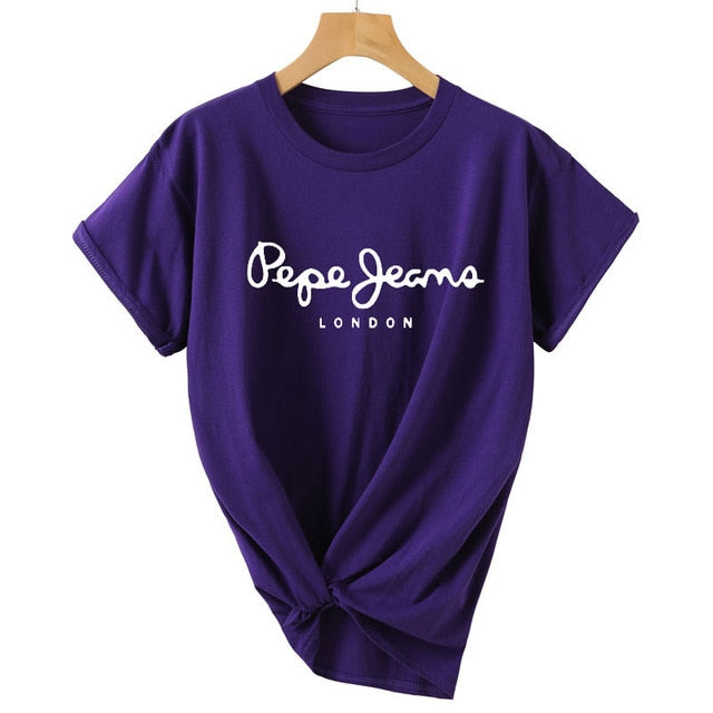 2019 Tees Women T Shirt Print Letter T-shirt Casual White Black Pink Short Sleeve Cotton Tops Summer Brand clothing
