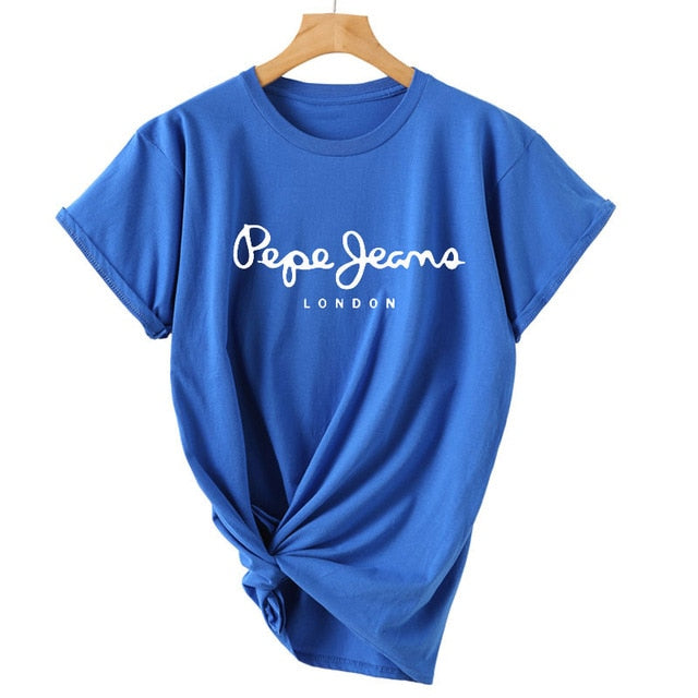 2019 Tees Women T Shirt Print Letter T-shirt Casual White Black Pink Short Sleeve Cotton Tops Summer Brand clothing