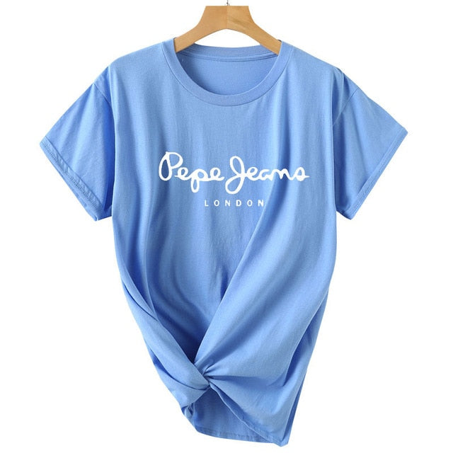 2019 Tees Women T Shirt Print Letter T-shirt Casual White Black Pink Short Sleeve Cotton Tops Summer Brand clothing