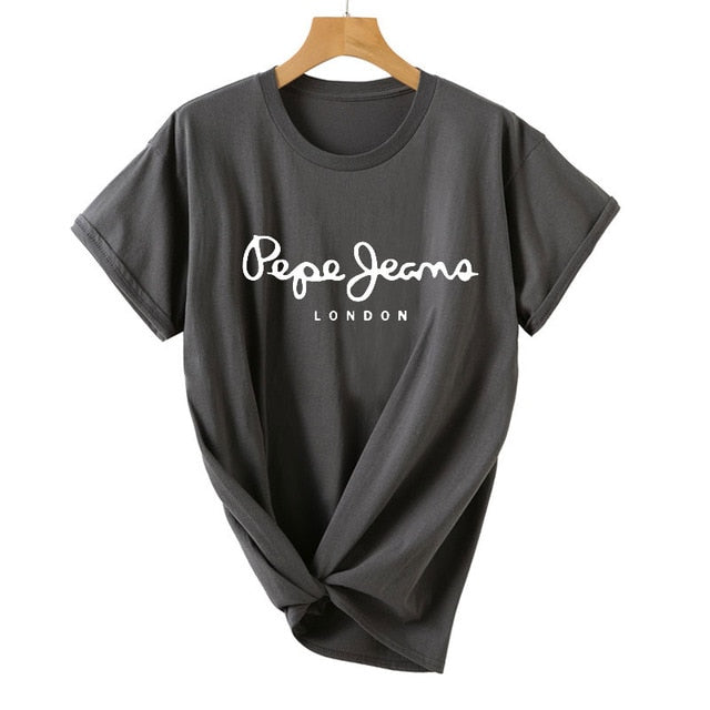 2019 Tees Women T Shirt Print Letter T-shirt Casual White Black Pink Short Sleeve Cotton Tops Summer Brand clothing