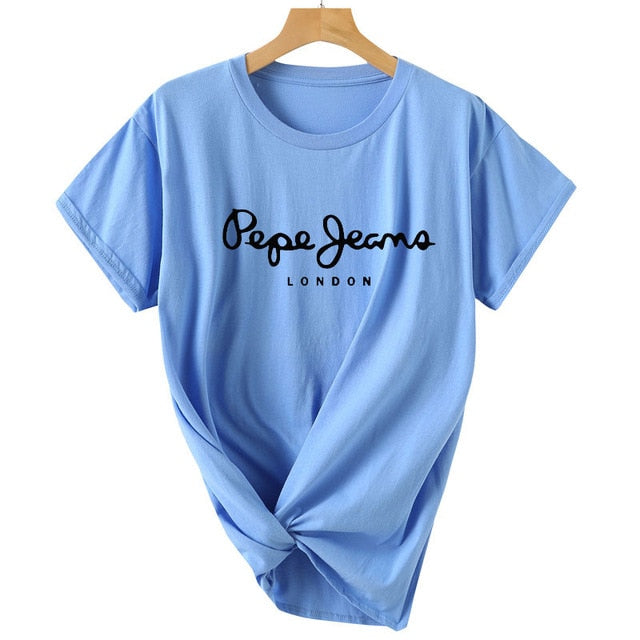 2019 Tees Women T Shirt Print Letter T-shirt Casual White Black Pink Short Sleeve Cotton Tops Summer Brand clothing