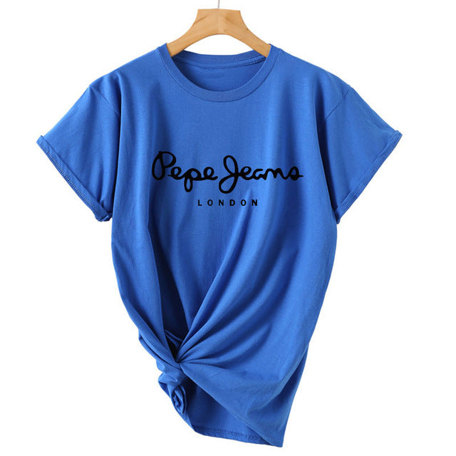 2019 Tees Women T Shirt Print Letter T-shirt Casual White Black Pink Short Sleeve Cotton Tops Summer Brand clothing