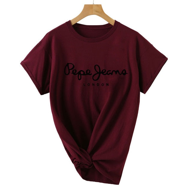 2019 Tees Women T Shirt Print Letter T-shirt Casual White Black Pink Short Sleeve Cotton Tops Summer Brand clothing