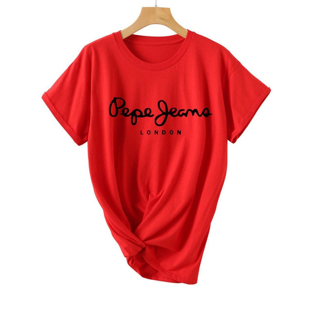 2019 Tees Women T Shirt Print Letter T-shirt Casual White Black Pink Short Sleeve Cotton Tops Summer Brand clothing
