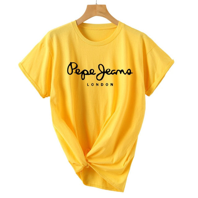 2019 Tees Women T Shirt Print Letter T-shirt Casual White Black Pink Short Sleeve Cotton Tops Summer Brand clothing