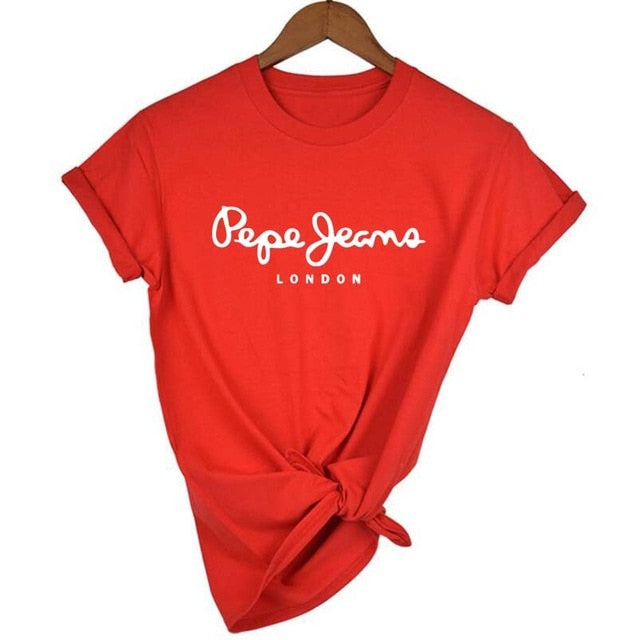 Women's Printing T shirt Casual Round neck European and American tide black white short t shirt woman tee shirts