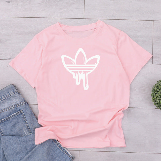 Large Size New Harajuku Love Printed Women T-shirts Casual Tee Shirt Femme Summer Short Sleeve Female T shirt Women Clothing