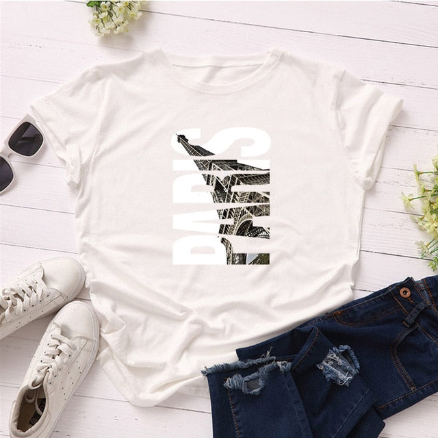 Plus Size S-5XL New Moon Planet Print T Shirt Women Shirts 100% Cotton O Neck Short Sleeve Summer T-Shirt Tops Casual Tshirt