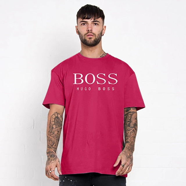 Olevo Hot Sale New Men's Fashion Short Sleeve Letters Print T-Shirt Multicolor Tacksuit Oversized T Shirt Funny Streetwear