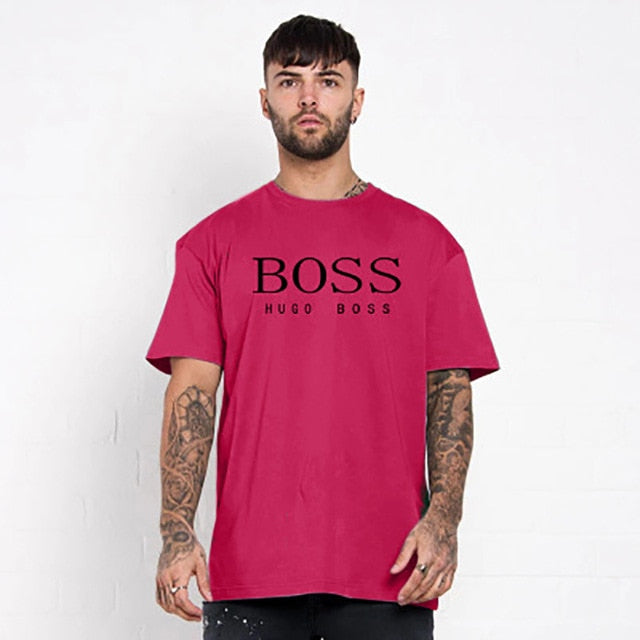 Olevo Hot Sale New Men's Fashion Short Sleeve Letters Print T-Shirt Multicolor Tacksuit Oversized T Shirt Funny Streetwear