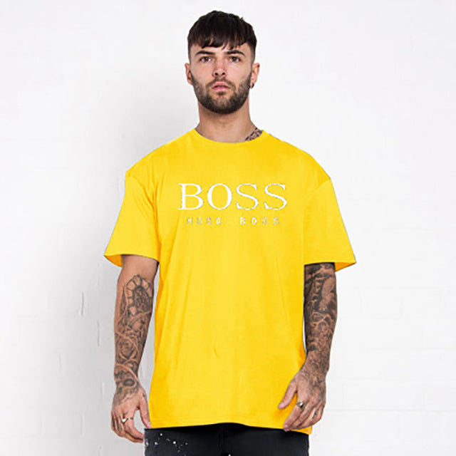 Olevo Hot Sale New Men's Fashion Short Sleeve Letters Print T-Shirt Multicolor Tacksuit Oversized T Shirt Funny Streetwear