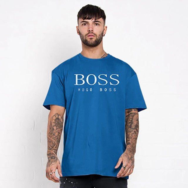 Olevo Hot Sale New Men's Fashion Short Sleeve Letters Print T-Shirt Multicolor Tacksuit Oversized T Shirt Funny Streetwear