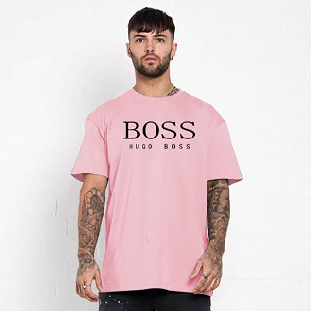 Olevo Hot Sale New Men's Fashion Short Sleeve Letters Print T-Shirt Multicolor Tacksuit Oversized T Shirt Funny Streetwear