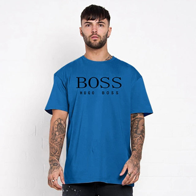 Olevo Hot Sale New Men's Fashion Short Sleeve Letters Print T-Shirt Multicolor Tacksuit Oversized T Shirt Funny Streetwear