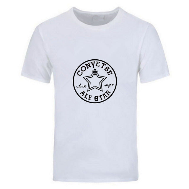 2019 New Mens T Shirt Round neck 2019 Summer Fashion Tees Male T-Shirt Male Tops cotton Print boys tshirt black high quality