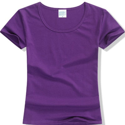 2017 Summer High Quality 15 Color S-2XL Plain T Shirt Women Cotton Elastic Basic Tshirt Woman Casual Tops Short Sleeve T-shirt