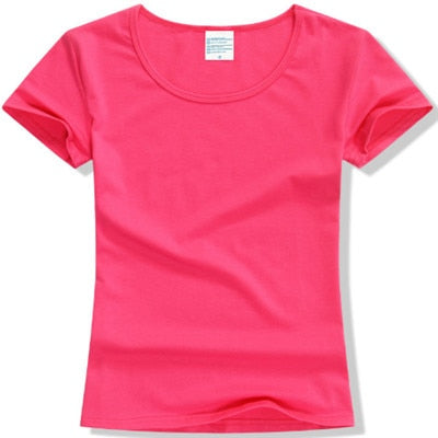 2017 Summer High Quality 15 Color S-2XL Plain T Shirt Women Cotton Elastic Basic Tshirt Woman Casual Tops Short Sleeve T-shirt