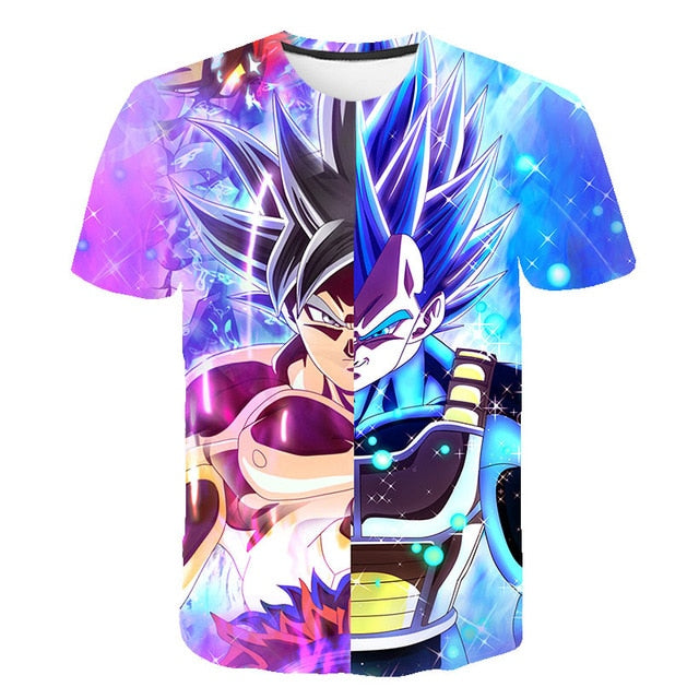 2019 New Arrival Cool Goku Dragon Ball Z 3d T Shirt Summer Fashionable Short Sleeve Tee Tops Men  Anime DBZ Harajuku T-Shirts