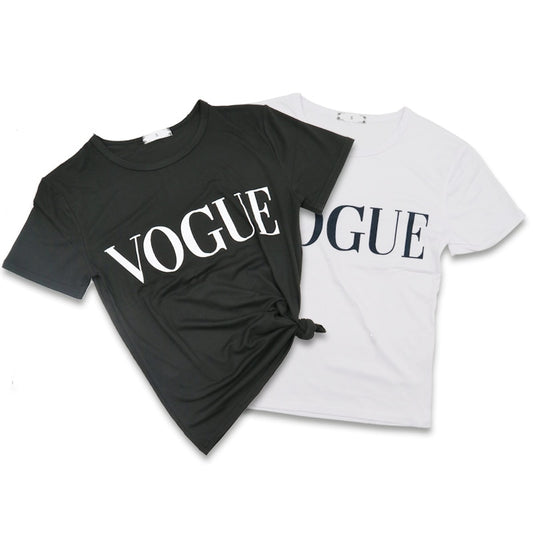 Casual Female T-shirts Plus Size S-L Harajuku Summer T Shirt Women Fashion VOGUE Printed T-shirt Woman Tee Tops Clothing