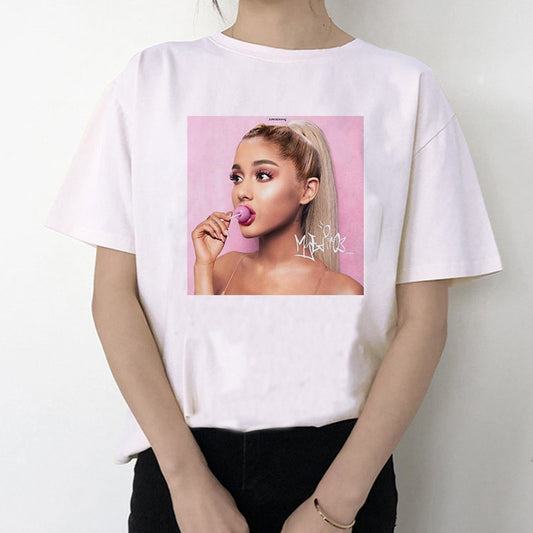 Ariana Grande T Shirt Women 7 Rings Fashion Harajuku Thank U,Next Tshirt 90s Hip Hop Short Sleeve Ullzang T-shirt Top Tee Female