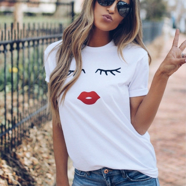2019 New Harajuku Love Printed Women T-shirts Casual Tee Tops Summer Short Sleeve Female T shirt for Women Clothing