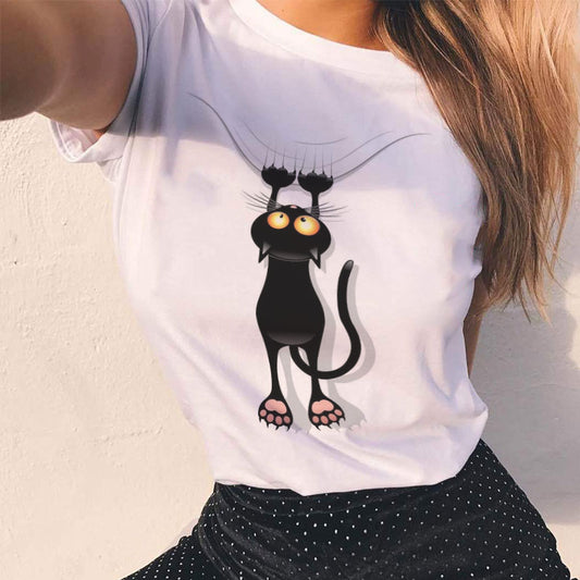 Casual Fun Female T-shirt Top fashion short-sleeved Tee shirt Women Shirt T shirt 2019