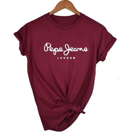Women's Printing T shirt Casual Round neck European and American tide black white short t shirt woman tee shirts