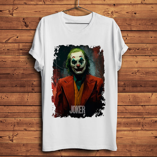 T-shirt humoristique Joker Joaquin Phoenix pour homme, streetwear, décontracté, blanc, cool, antihéros, 2019