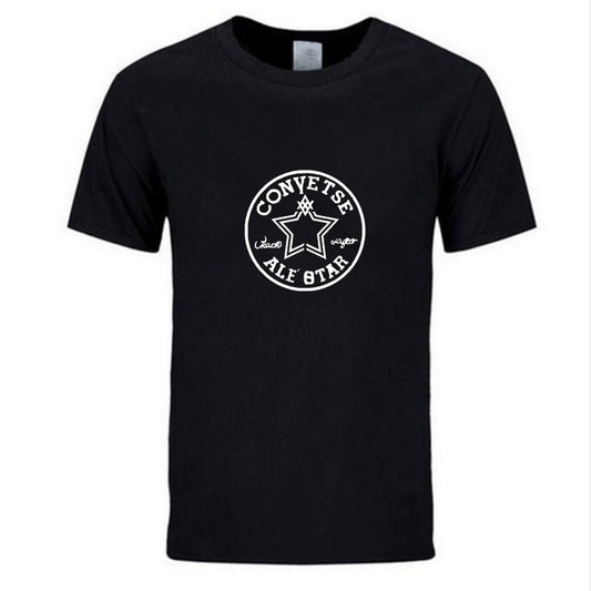 2019 New Mens T Shirt Round neck 2019 Summer Fashion Tees Male T-Shirt Male Tops cotton Print boys tshirt black high quality