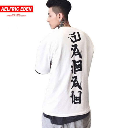 Aelfric Eden 3XL Oversized T Shirts Men Tops Joint Evil T-shirt Streetwear Vogue Loose Couple Tee Shirt Casual Hip Hop Tshirt