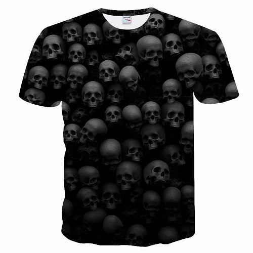 2018 Skull&Flower 3D bird Printed t shirt Men Women tshirt Summer Funny Short Sleeve O-neck Streetwear Tops&Tees Drop Ship