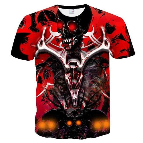 2018 Skull&Flower 3D bird Printed t shirt Men Women tshirt Summer Funny Short Sleeve O-neck Streetwear Tops&Tees Drop Ship